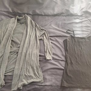 open front long sleeve with cami small